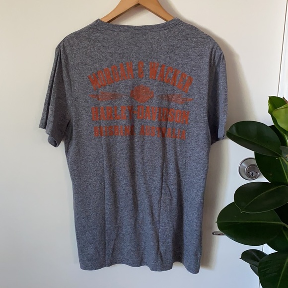 ❤️SOLD❤️ Morgan & Wacker Harley Davidson Mens Shirt Reg Fit Medium Grey - Picture 4 of 7